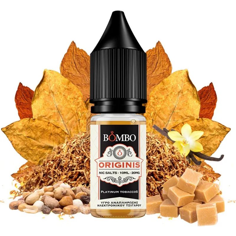 BOMBO PLATINUM TOBACCOS ORIGINIS 10ML 20MG NIC SALTS