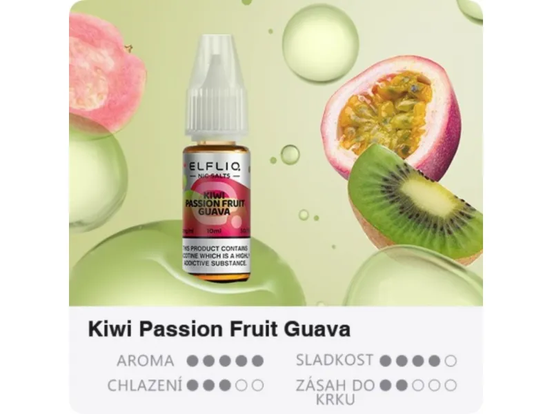 Náplň ElfLiq Kiwi Passion Fruit Guava 10 mg