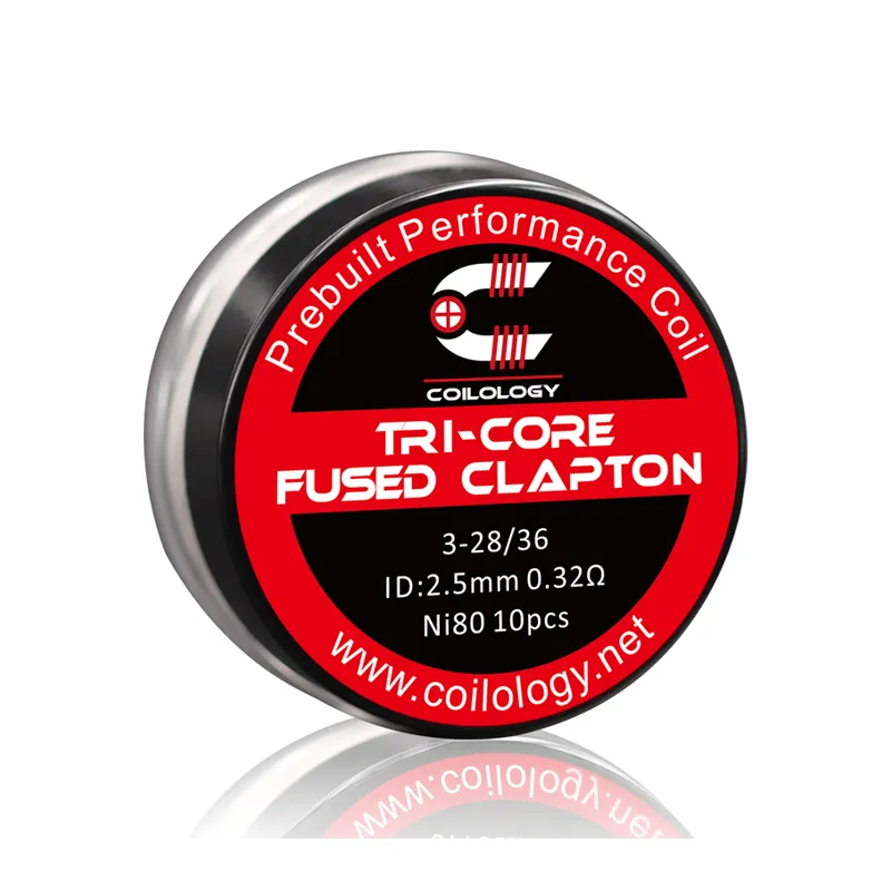 Predmotané špirálky Coilology Tri-Core Fused Clapton Ni80 (0,32ohm) (10ks) Predmotané špirálky Coilology Tri-Core Fused Clapton Ni80 (0,32ohm) (10ks)