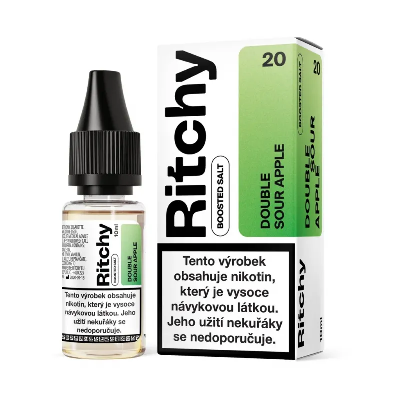 Náplň Ritchy Salt Double Sour Apple (kyslé jablko) 10ml - 10mg/20mg