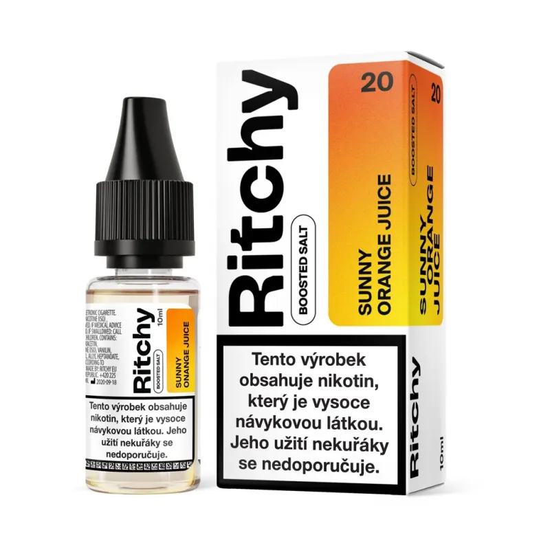 Náplň Ritchy Salt Sunny Orange Juice (Pomarančový džús) 10ml - 10mg/20mg