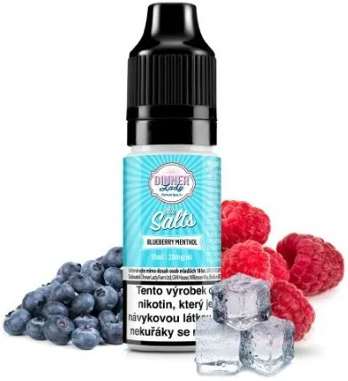 Náplň Liquid Dinner Lady Nic SALT Blueberry Mentol 10ml - 20mg