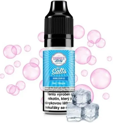 Náplň Liquid Dinner Lady Nic SALT Bubblegum Ice 10ml - 20mg