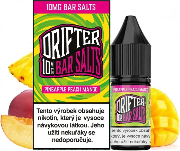 Náplň Liquid Drifter Bar Salts Pineapple Peach Mango 10ml - 10mg-20mg