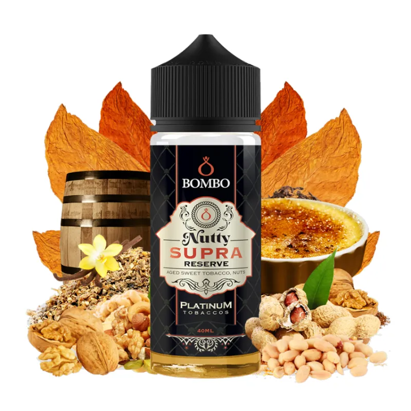 Príchuť SNV Bombo - Platinum Tobaccos - Nutty Supra Reserve 40ml Príchuť SNV Bombo - Platinum Tobaccos - Nutty Supra Reserve 40ml