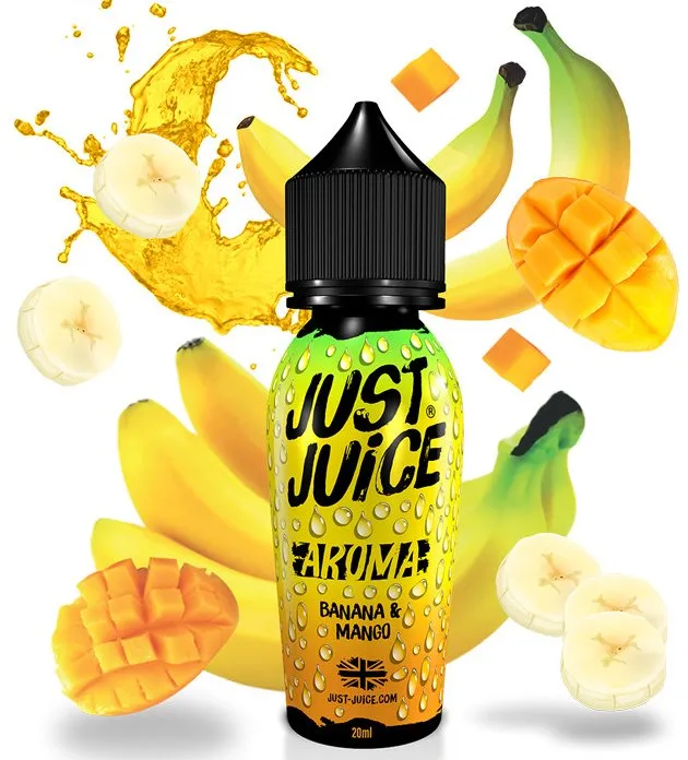 Príchuť Just Juice S&V: Banana & Mango (Banán & mango) Príchuť Just Juice S&V: Banana & Mango (Banán & mango)