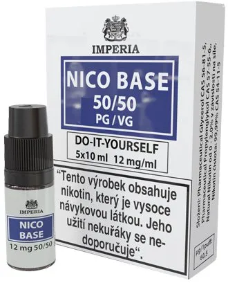 NIKOTINOVÁ BÁZE IMPERIA 5X10ML PG50-VG50 12MG
