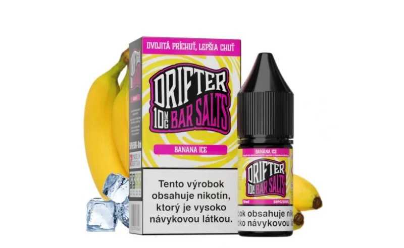 Náplň Juice Sauz Drifter Bar Banana Ice Salt E-liquid 10ml (10mg/20mg) Náplň Juice Sauz Drifter Bar Banana Ice Salt E-liquid 10ml (10mg/20mg)