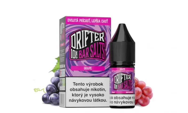 Náplň Juice Sauz Drifter Bar Grape Salt E-liquid 10ml (10mg/20mg) Náplň Juice Sauz Drifter Bar Grape Salt E-liquid 10ml (10mg/20mg)