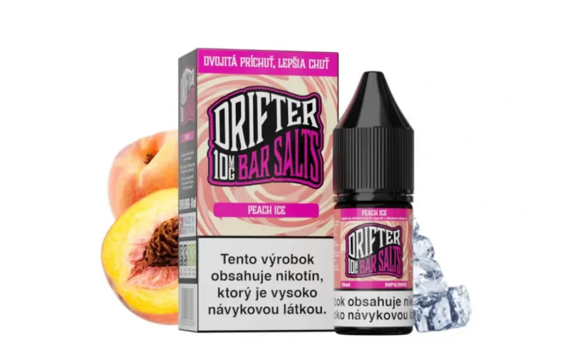 Náplň Juice Sauz Drifter Bar Peach Ice Salt E-liquid 10ml (10mg/20mg) Náplň Juice Sauz Drifter Bar Peach Ice Salt E-liquid 10ml (10mg/20mg)