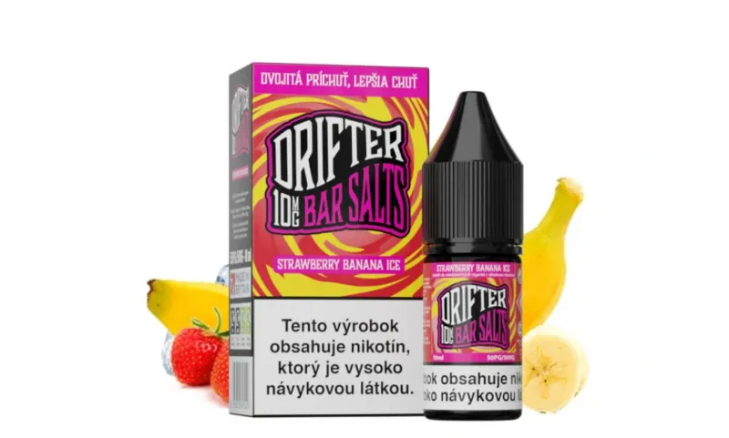 Náplň Juice Sauz Drifter Bar Strawberry Banana Ice Salt E-liquid 10ml (10mg/20mg)