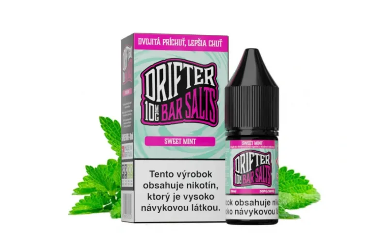 Náplň Juice Sauz Drifter Bar Sweet Mint Salt E-liquid 10ml (10mg/20mg) Náplň Juice Sauz Drifter Bar Sweet Mint Salt E-liquid 10ml (10mg/20mg)