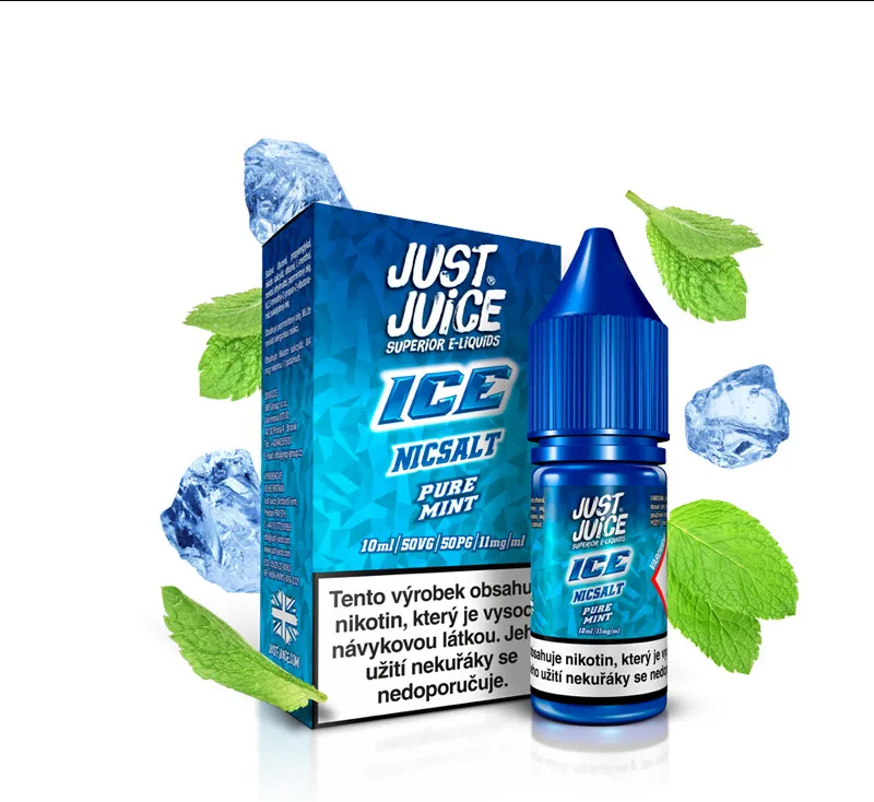 Náplň E-liquid Just Juice Salt 10ml / 11mg-20mg: ICE Pure Mint (Máta & mentol)