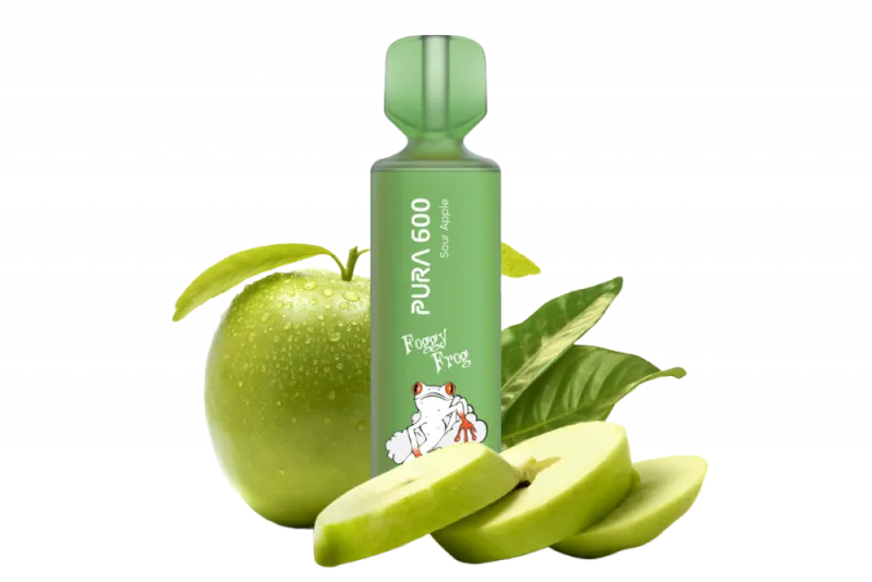 Jednorázová cigareta PURA Foggy Frog - SOUR APPLE