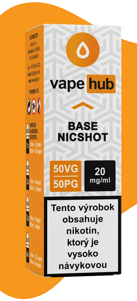 Nikotín Vapehub base nickshot 20mg 5x10ml 50/50 (5ks)