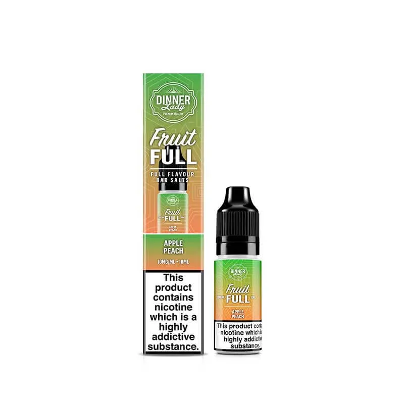 Dinner Lady Fruit Full Apple Peach 10ml Nic Salt E-Liquid 20mg
