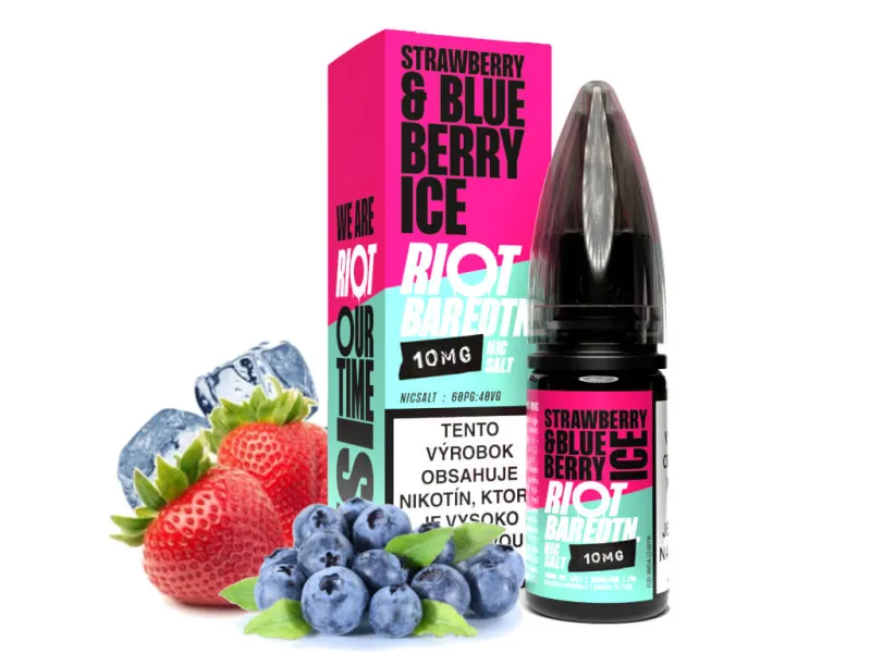 Riot Bar EDTN Salt - Strawberry Blueberry Ice 10ml (10mg/20mg) e-liquid