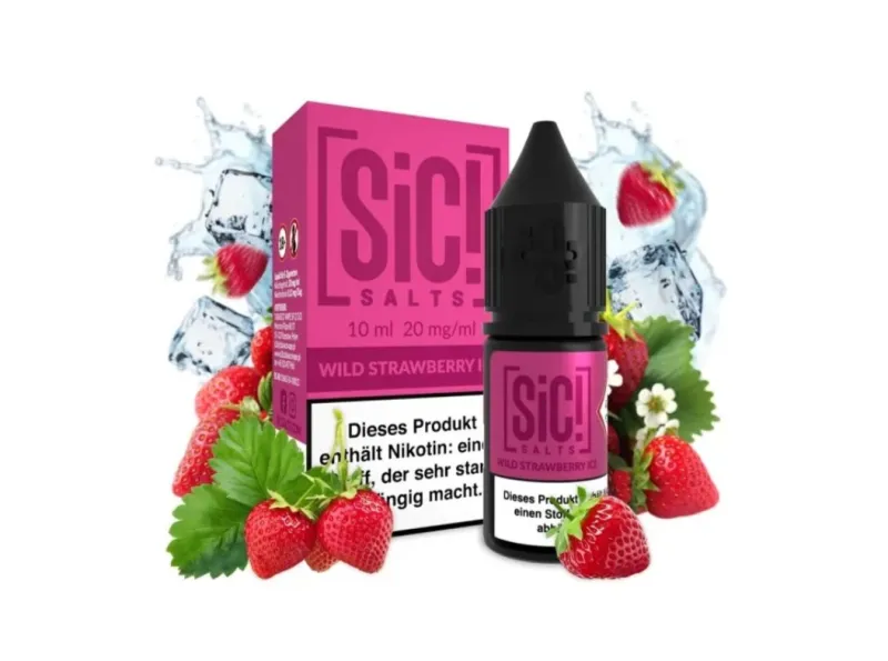 E-liquid Sic! Salts - Wild Strawberry Ice (Ľadové lesné jahody) 10ml 20mg