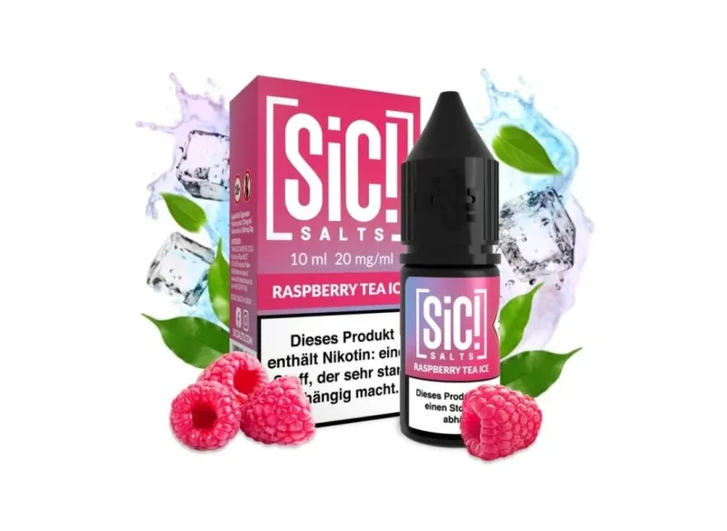 E-liquid Sic! Salts - Raspberry Tea Ice (Ľadový malinový čaj) 10ml 20mg