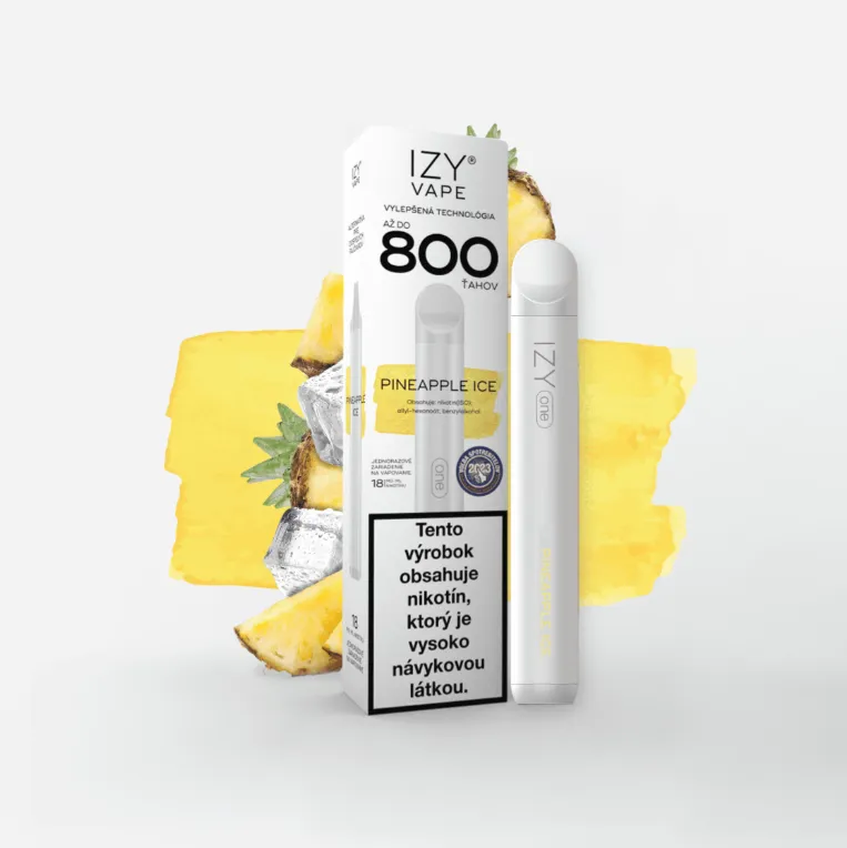 IZY VAPE ONE Pineapple Ice 2ml 18mg White 800 potiahnutí