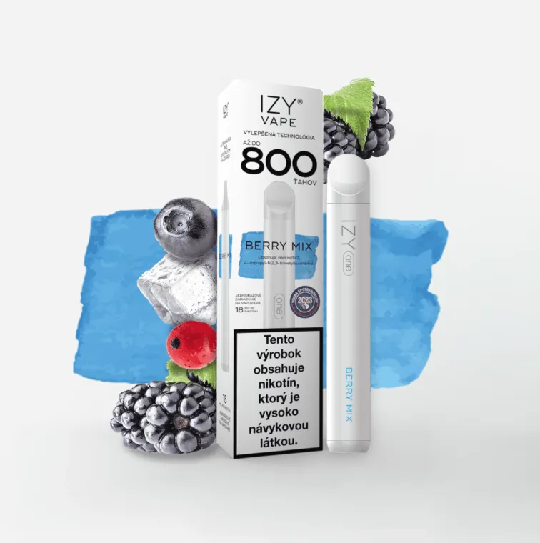 IZY VAPE ONE Berry Mix 2ml 18mg White 800 potiahnutí