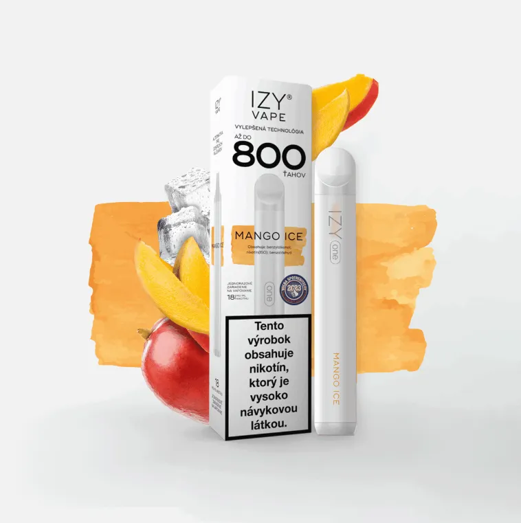 IZY VAPE ONE Mango Ice 2ml 18mg White 800 potiahnutí