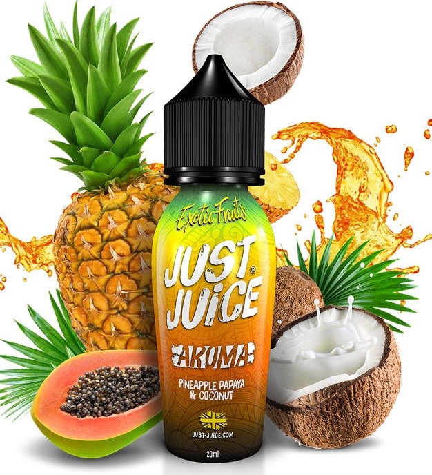 Príchuť Just Juice S&V: Pineapple, Papaya & Coconut (Ananas, papája & kokos) 20ml