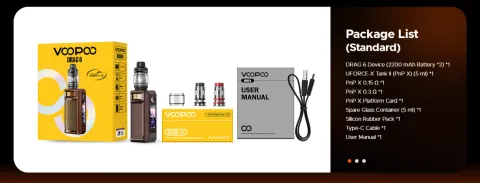 Pack Voopoo Drag 6 5ml 4400mAh - Rôzne farby