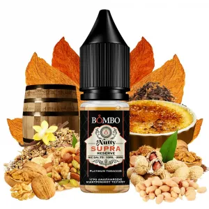  Predchádzajúce Ďalšie BOMBO PLATINUM TOBACCOS NUTTY SUPRA RESERVE 10ML 20MG NIC SALTS