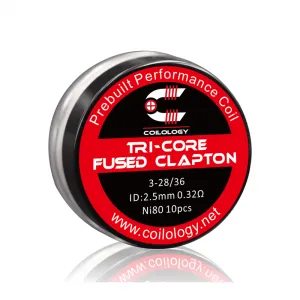 Predmotané špirálky Coilology Tri-Core Fused Clapton Ni80 (0,32ohm) (10ks)