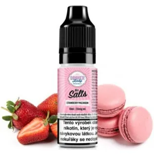 Náplň Liquid Dinner Lady Nic SALT Strawberry Macaroon 10ml - 20mg 
