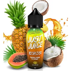 Príchuť Just Juice S&V: Pineapple, Papaya & Coconut (Ananas, papája & kokos) 