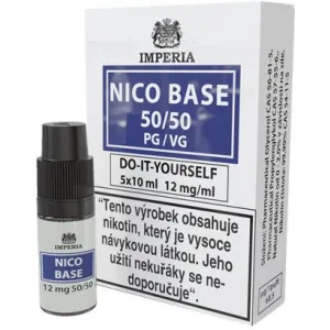 NIKOTINOVÁ BÁZE IMPERIA 5X10ML PG50-VG50 12MG