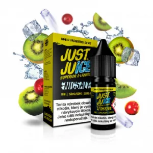 Náplň E-liquid Just Juice Salt 10ml 11mg/20mg: Kiwi & Cranberry On Ice (Ľadové kiwi & brusnica)