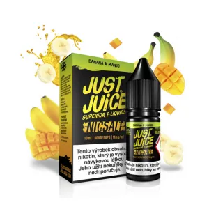Náplň E-liquid Just Juice Salt 10ml 20mg/11mg: Banana & Mango (Banán & mango)