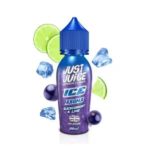 Príchuť Just Juice S&V: ICE Blackcurrant & Lime (Ľadové čierne ríbezle & limetka) 