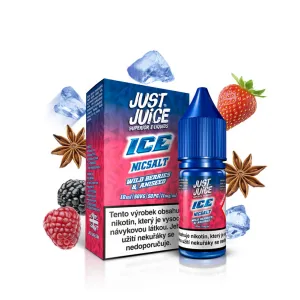Náplň E-liquid Just Juice Salt 10 ml / 11mg-20mg: ICE Wild Berries & Aniseed (Ľadové lesné ovocie s anízom)