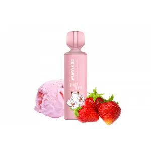 Jednorázová cigareta PURA Foggy Frog - STRAWBERRY ICECREAM